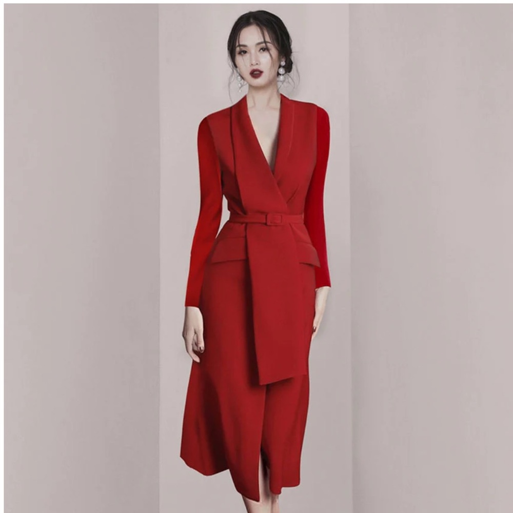 Vicky and Lucas Red Blazer Dress